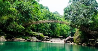 Bamboo Bridge Meghalaya